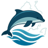 Baltic Sea Animals Logo – Leaping dolphin over waves